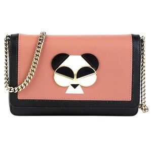 NWT Kate Spade Gentle Panda Chain Crossbody Wallet Clutch